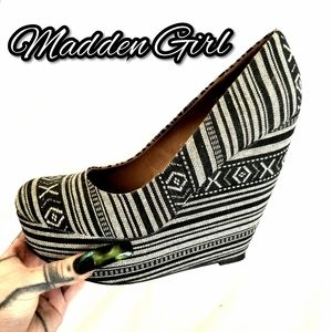 Platform wedge heels